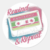 Sticker Rond Revenir et répéter (Devant)
