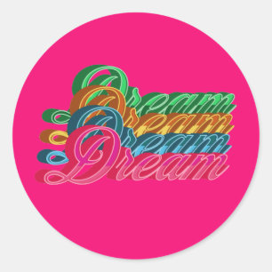 Sticker Rond Rêver