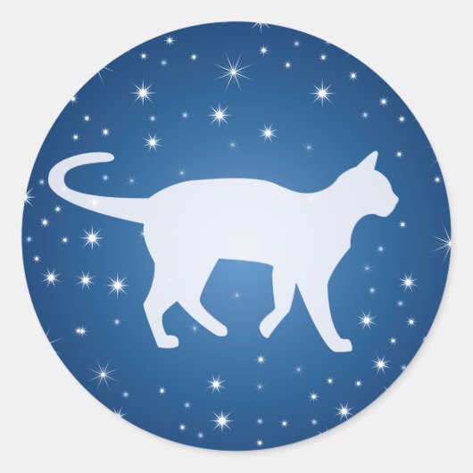 Sticker Rond Rêver avec les étoiles (Devant)