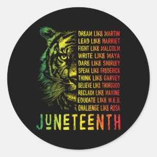 Sticker Rond Rêver Comme Des Leaders Histoire Noire Pour Les Fe