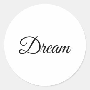 Sticker Rond Rêver, Croire, Créer, Inspirer, Sourire, Imagine