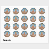 Sticker Rond Revers du Grand Sceau (Feuille)