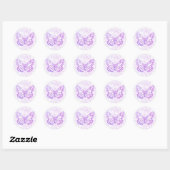 Sticker Rond Rêves papillon (Lavande-Single) (Feuille)