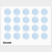 Sticker Rond Rêves papillons (bleu) (Feuille)