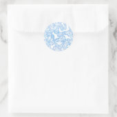 Sticker Rond Rêves papillons (bleu) (Sac)