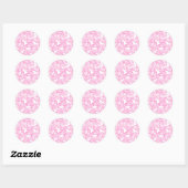 Sticker Rond Rêves papillons (rose) (Feuille)