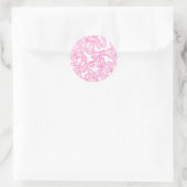 Sticker Rond Rêves papillons (rose) (Sac)