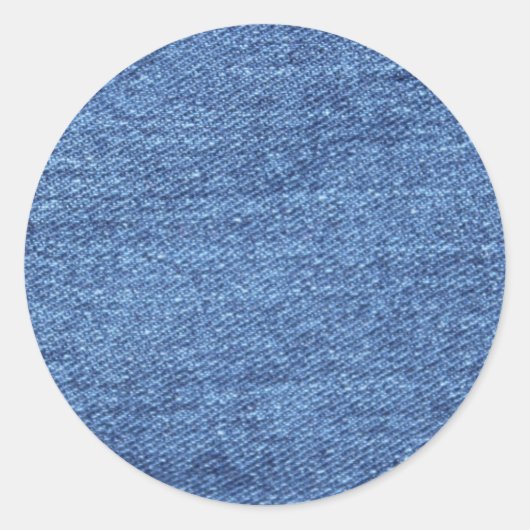 Sticker Rond Revêtement bleu blanc Denim - Regarder l'image (Devant)