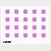 Sticker Rond Révolution violette avec AMOUR (Feuille)