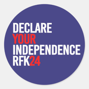 Sticker Rond RFK 24 - Déclarez votre indépendance
