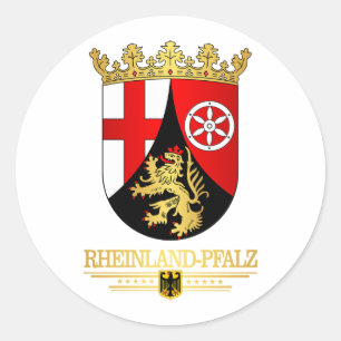 Sticker Rond Rheinland-Pfalz (Rhénanie-Palatinat) COA