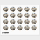 Sticker Rond Rhino blanc (Feuille)