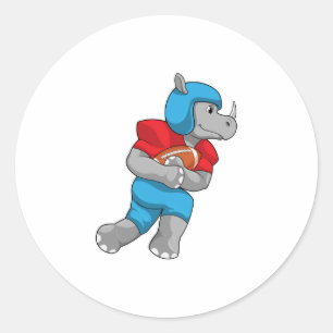 Sticker Rond Rhino de football