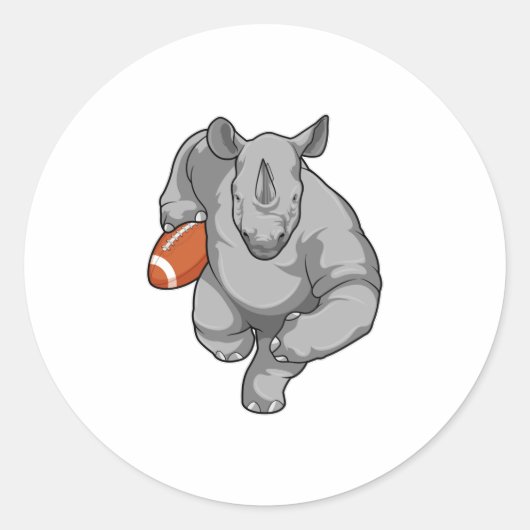 Sticker Rond Rhino de football (Devant)