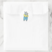 Sticker Rond Rhino en mécanique avec clé (Sac)