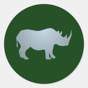 Sticker Rond Rhino rhinoceros