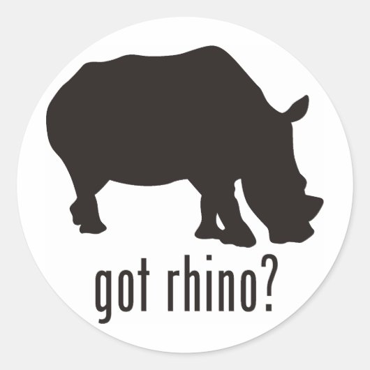 Sticker Rond Rhinoceros (Devant)