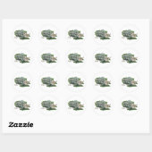 STICKER ROND RHINOCEROS DORMIR (Feuille)