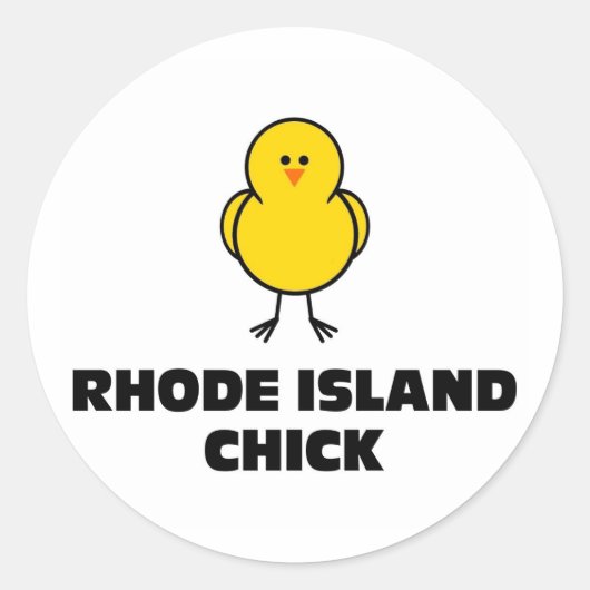 Sticker Rond Rhode Island Chick (Devant)
