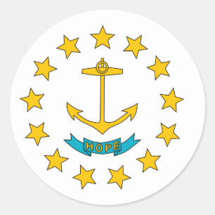 Sticker Rond Rhode Island, États-Unis