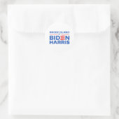 Sticker Rond Rhode Island pour Biden Harris (Sac)