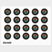 Sticker Rond Rhodesian Ridgeback (Feuille)