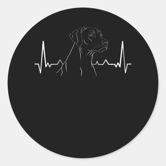 Sticker Rond Rhodesian Ridgeback (Devant)
