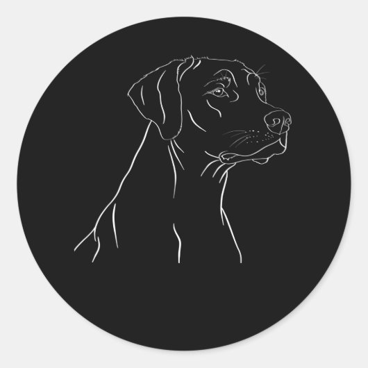 Sticker Rond Rhodesian Ridgeback Colonnes (Devant)