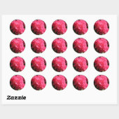 Sticker Rond Rhododendron rose (Feuille)