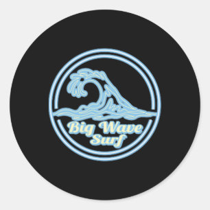 Sticker Rond Rhossili Y Big Wave Surf Club, Graphisme de surf