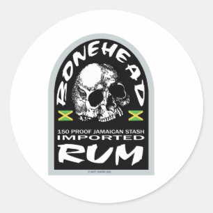 Sticker Rond Rhum de crétin