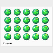 Sticker Rond Ribbit ! (Feuille)