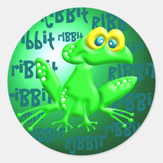 Sticker Rond Ribbit ! (Devant)