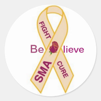 STICKER ROND RIBBON DE SENSIBILISATION SMA
