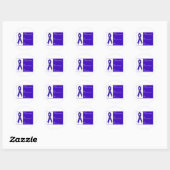 Sticker Rond Ribbon Indigo (Feuille)