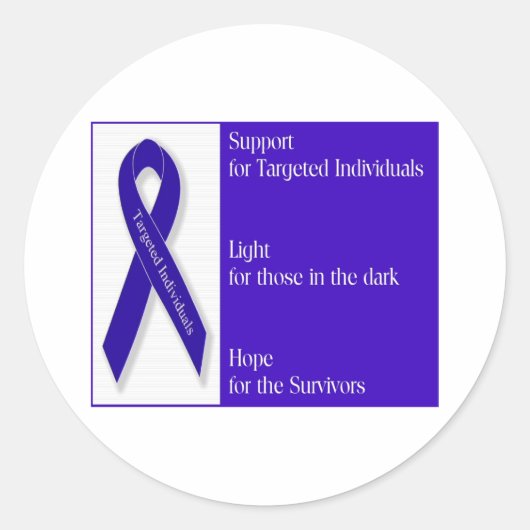 Sticker Rond Ribbon Indigo (Devant)