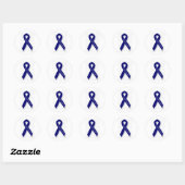 Sticker Rond Ribbon Indigo (Feuille)