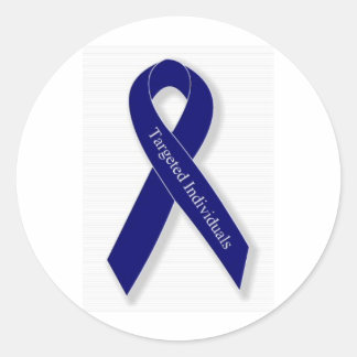 Sticker Rond Ribbon Indigo