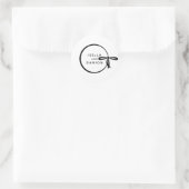 STICKER ROND RIBBON NOIR & BAS (Sac)