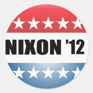 STICKER ROND RICHARD NIXON