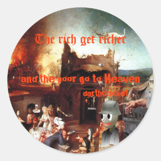Sticker Rond Riches et pauvres