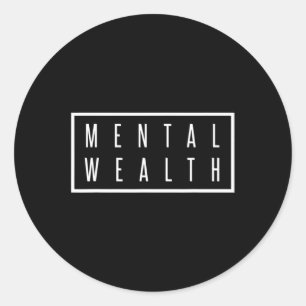 Sticker Rond Richesse mentale Soins de santé mentale pour les h