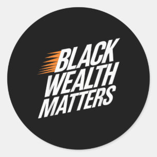 Sticker Rond Richesse noire S