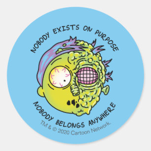 Sticker Rond RICK ET MORTY™  Citation de vol de mortier Styli