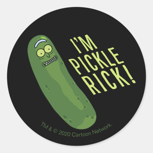 Sticker Rond RICK ET MORTY™ | Retourner La Touche (Devant)