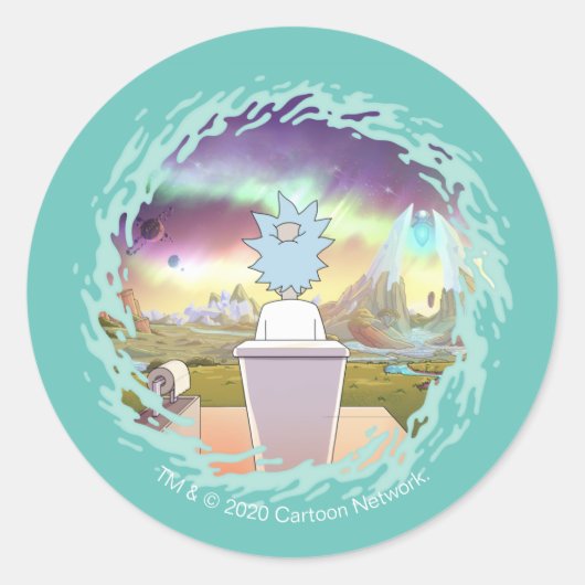 Sticker Rond RICK ET MORTY™ | Rick's Private Place (Devant)