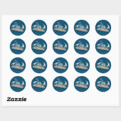 Sticker Rond RICK ET MORTY™ | Vol En Navire Spatial (Feuille)