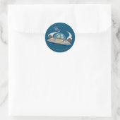 Sticker Rond RICK ET MORTY™ | Vol En Navire Spatial (Sac)
