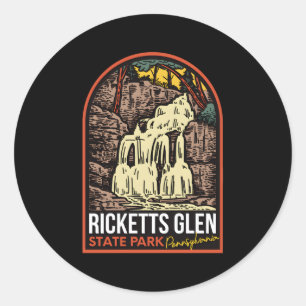 Sticker Rond Ricketts Glen State Park Pennsylvanie