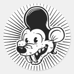 Sticker Rond Ricky Rodent